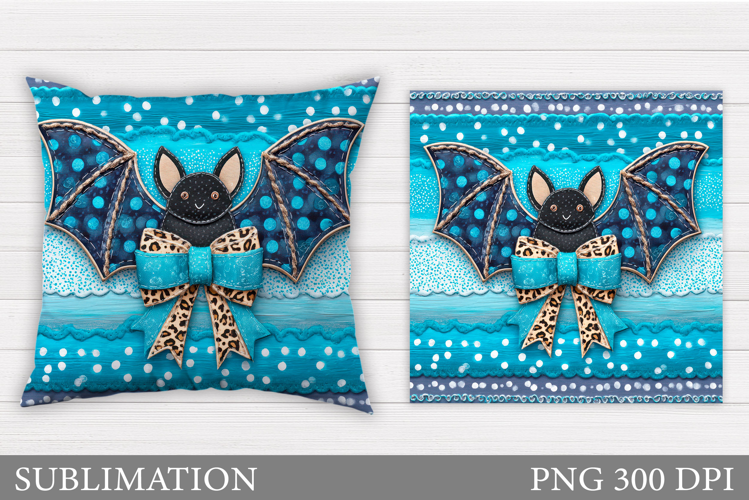 Halloween Bat Pillow Design. Halloween Sublimation