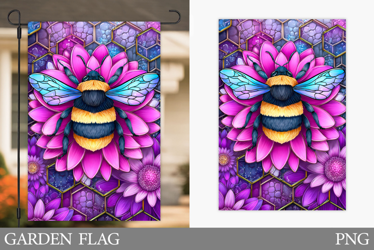 Bee Garden Flag Design. Bee Sublimation
