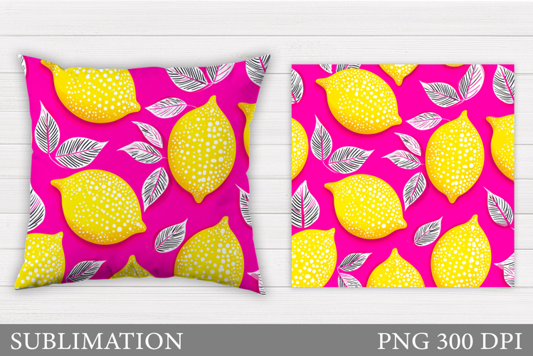 Lemons Pillow Design. Lemons Sublimation