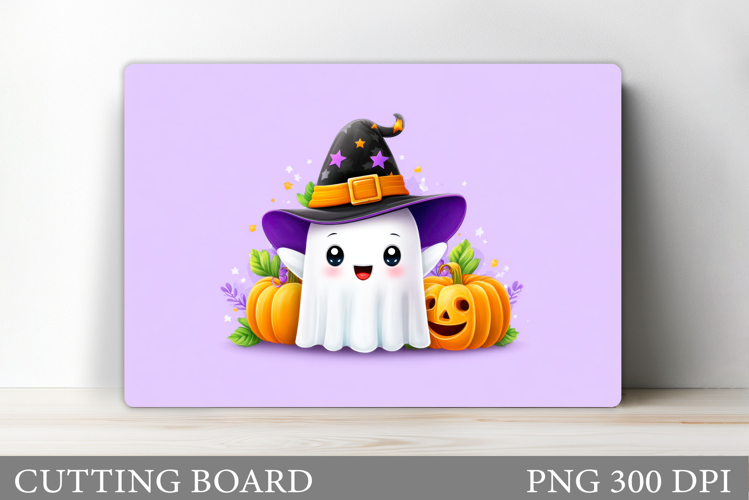 Ghost Cutting Board Sublimation. Halloween Cutting Board