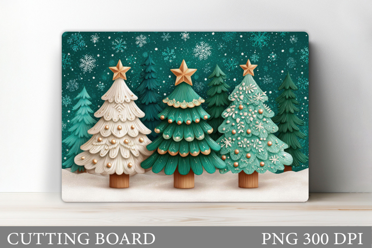 Christmas Tree Cutting Board Design. Kitchen Cutting Board