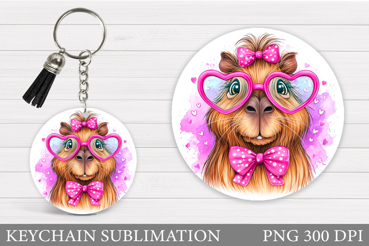 Capybara Keychain Design. Capybara Sublimation
