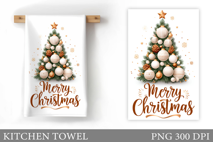 Christmas Tree Kitchen Towel. Christmas Kitchen Towel Design