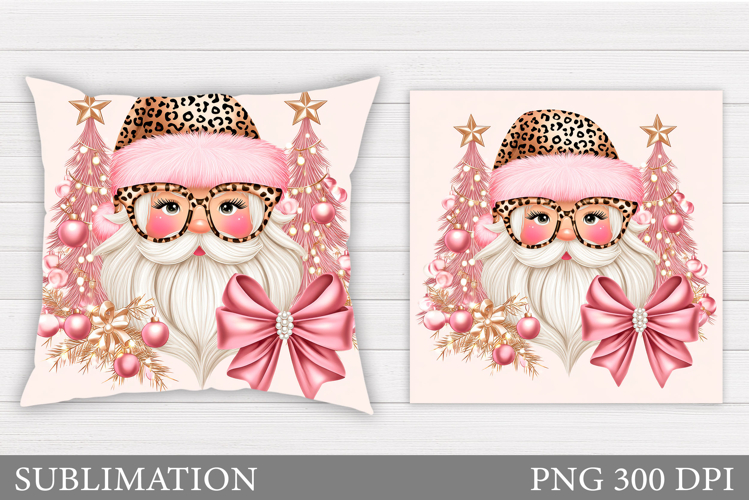 Santa Claus Pillow Design. Christmas Pillow Sublimation