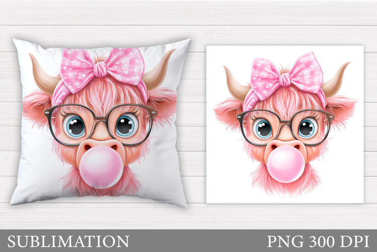 Cute Cow Pillow Design. Cute Cow Sublimation