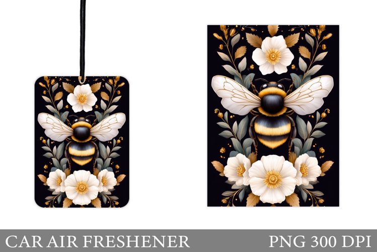 Bee Car Air Freshener. Flowers Car Air Freshener