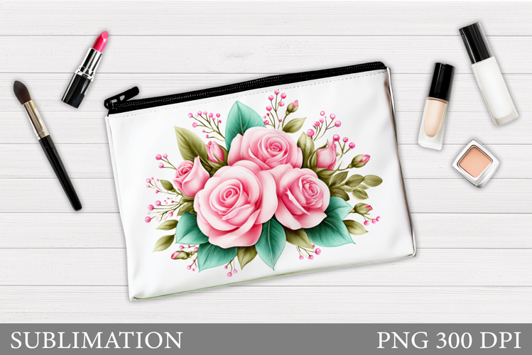 Roses Cosmetics Bag Design. Roses Sublimation