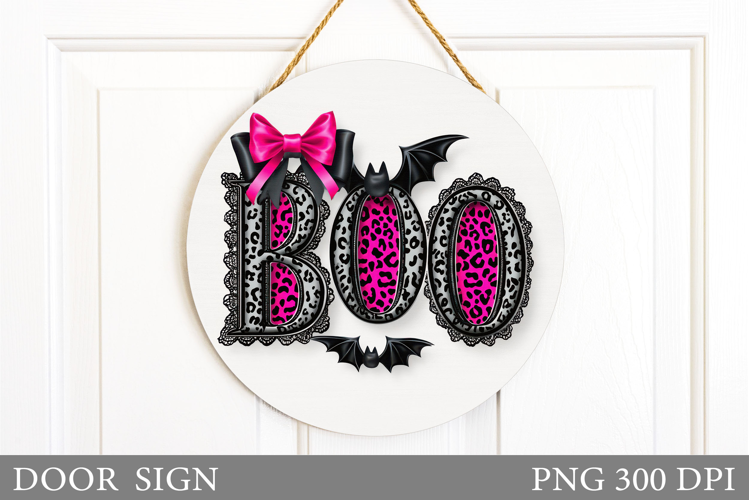 Boo Door Sign Design. Halloween Door Sign Sublimation