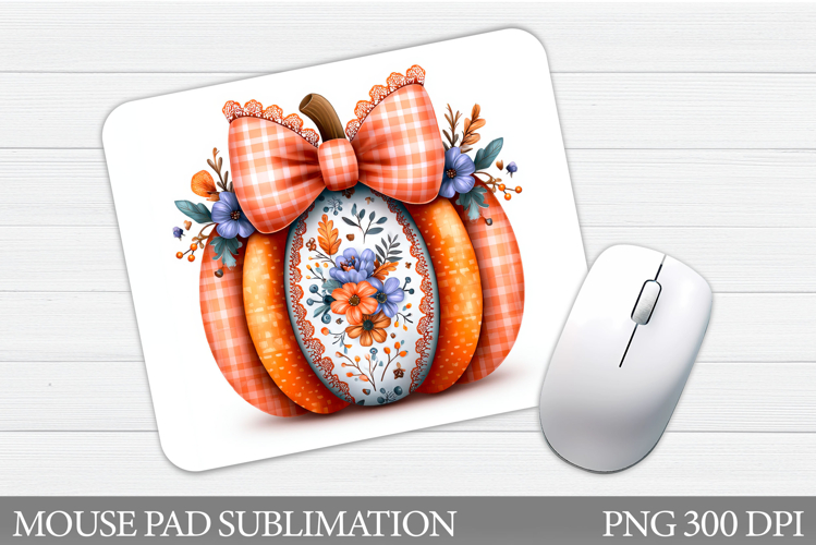 Pumpkin Mouse Pad Design. Fall Mouse Pad Sublimation