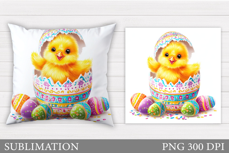 Easter Chick Pillow Design. Easter Pillow Sublimation