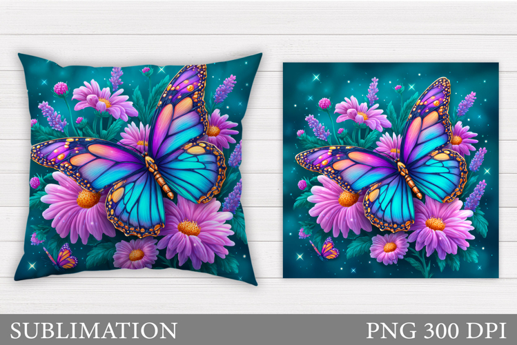 Butterfly Pillow Design. Butterfly Sublimation