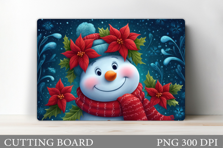 Cute Snowman Cutting Board. Christmas Cutting Board Design