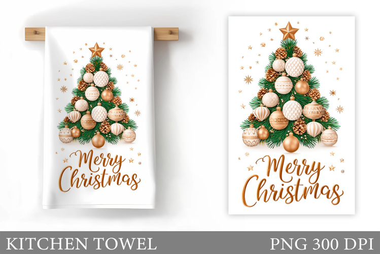Christmas Tree Kitchen Towel. Christmas Kitchen Towel Design