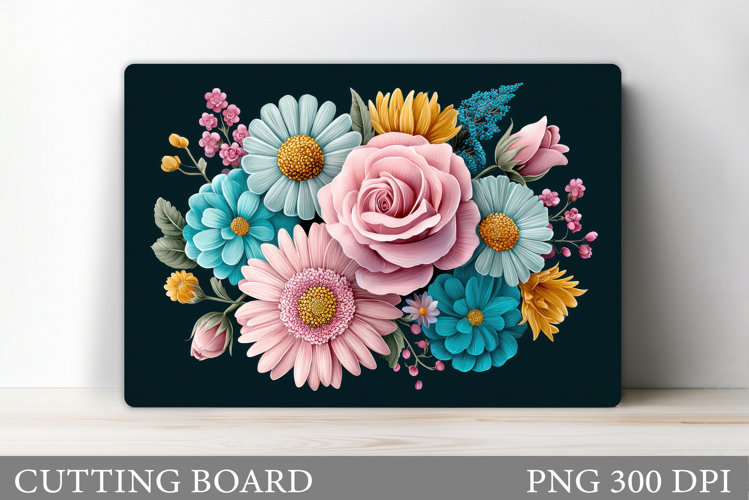 Flowers Cutting Board. Floral Cutting Board Sublimation