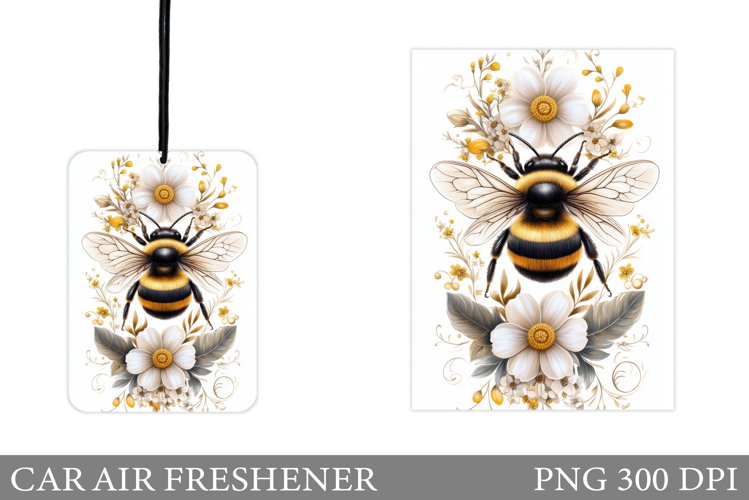 Bee Car Air Freshener. Flowers Car Air Freshener
