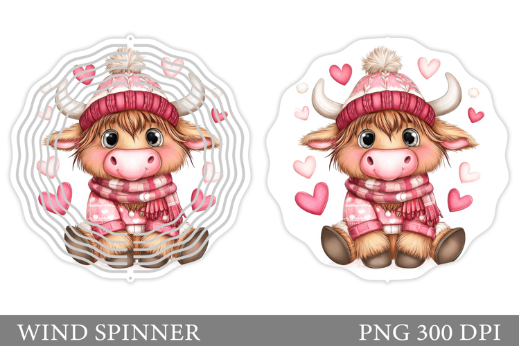 Valentines Cow Wind Spinner. Valentines Wind Spinner Design