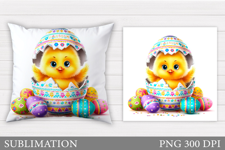 Easter Chick Pillow Design. Easter Pillow Sublimation
