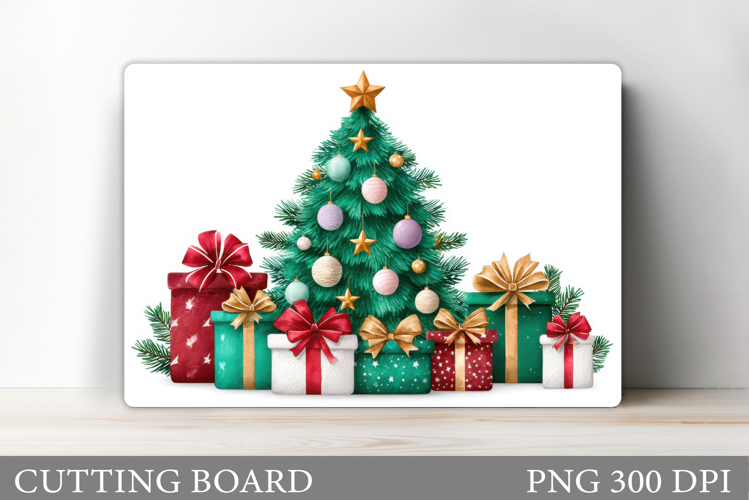 Christmas Tree Cutting Board Design. Kitchen Cutting Board