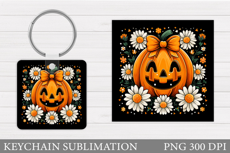 Halloween Keychain Design. Halloween Pumpkin Keychain