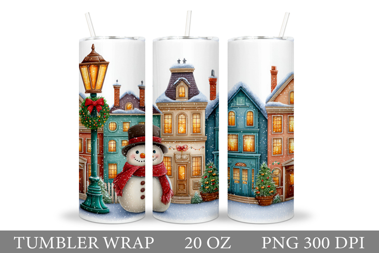 Cute Snowman Tumbler. Christmas Snowman Tumbler Sublimation