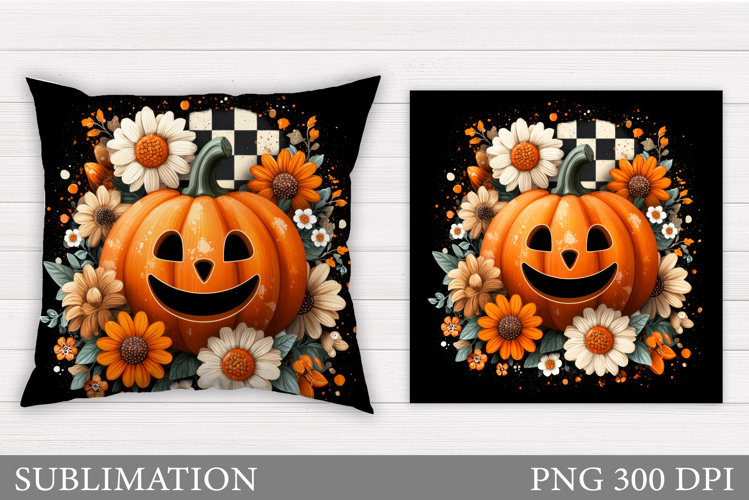 Halloween Pumpkin Pillow. Halloween Pillow Sublimation