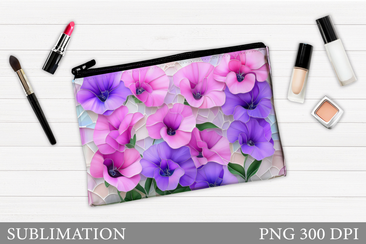 Floral Makeup Bag. Flowers Makeup Pouch Sublimation