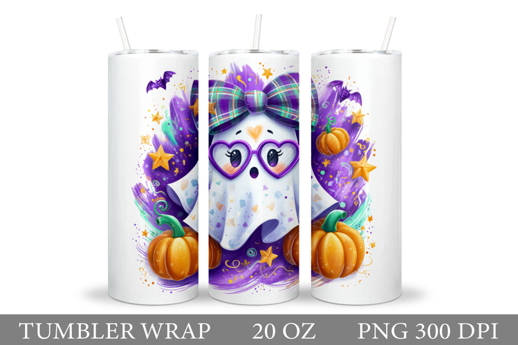 Ghost Tumbler Sublimation. Halloween Tumbler Design
