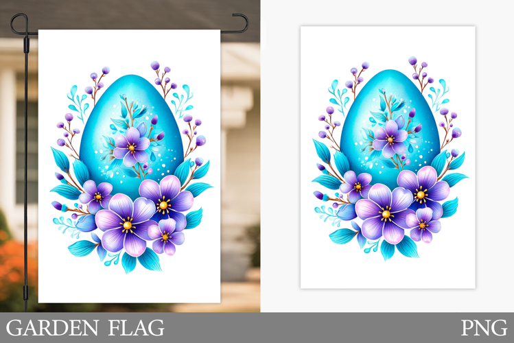 Easter Eggs Garden Flag. Easter Garden Flag Sublimation