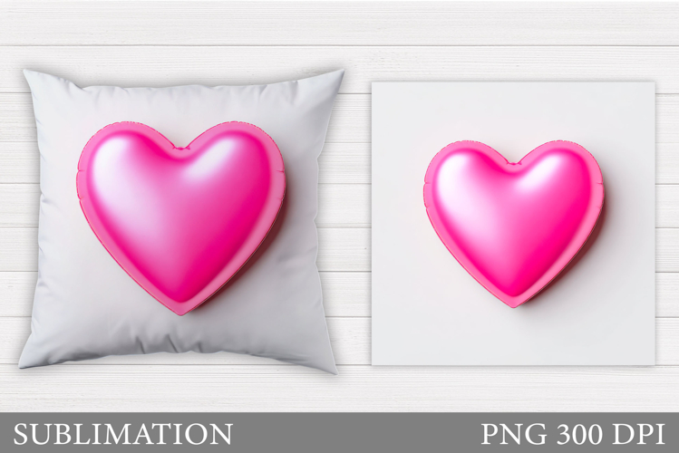 Heart Pillow Design. Valentines Pillow Sublimation