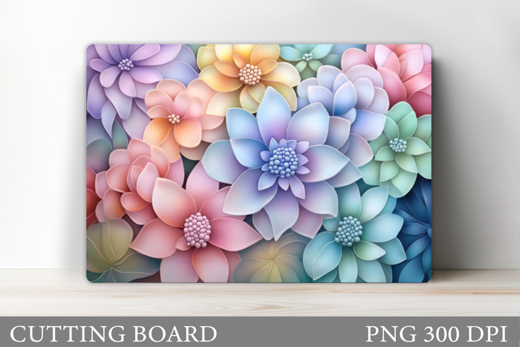 Floral Cutting Board Design. Flowers Cutting Board