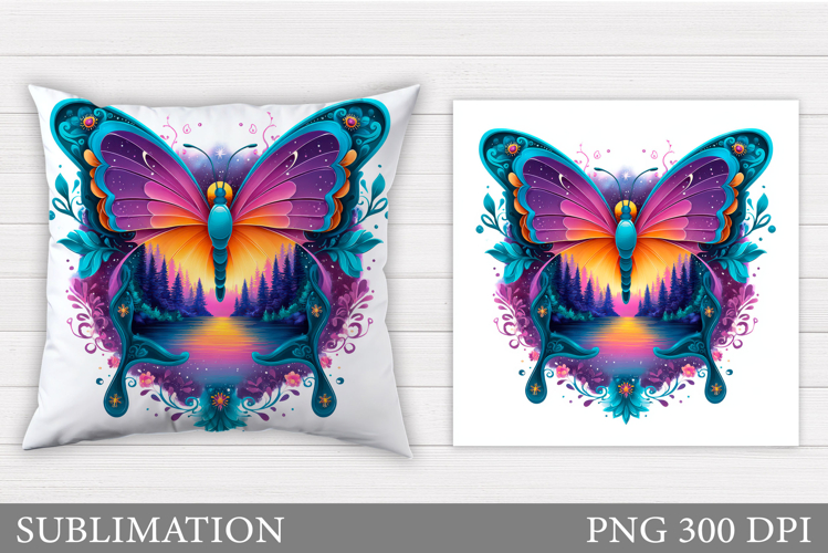 Butterfly Pillow Design. Butterfly Sublimation