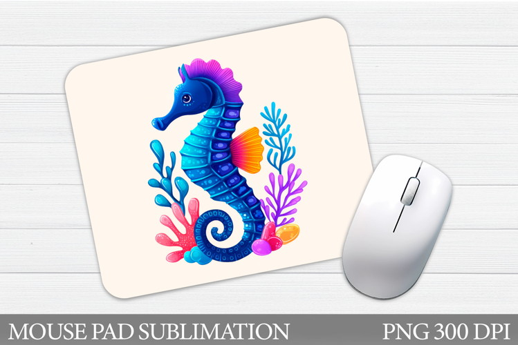 Seahorse Mouse Pad Sublimation. Sea Mouse Pad Design