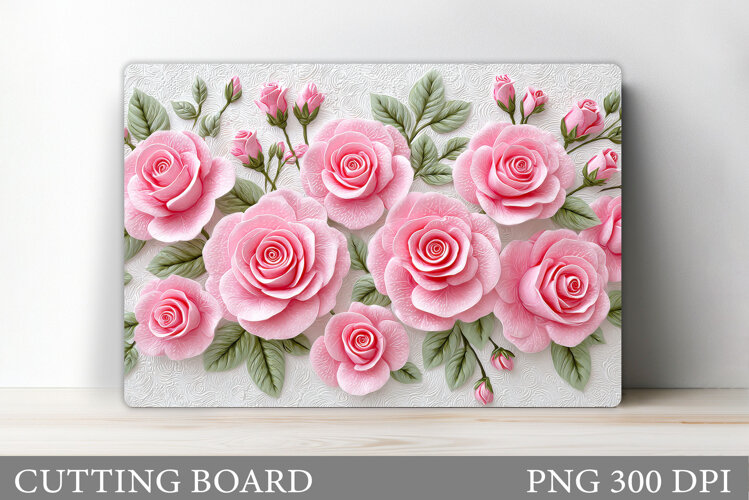 Roses Cutting Board. Flowers Cutting Board Sublimation example image 1