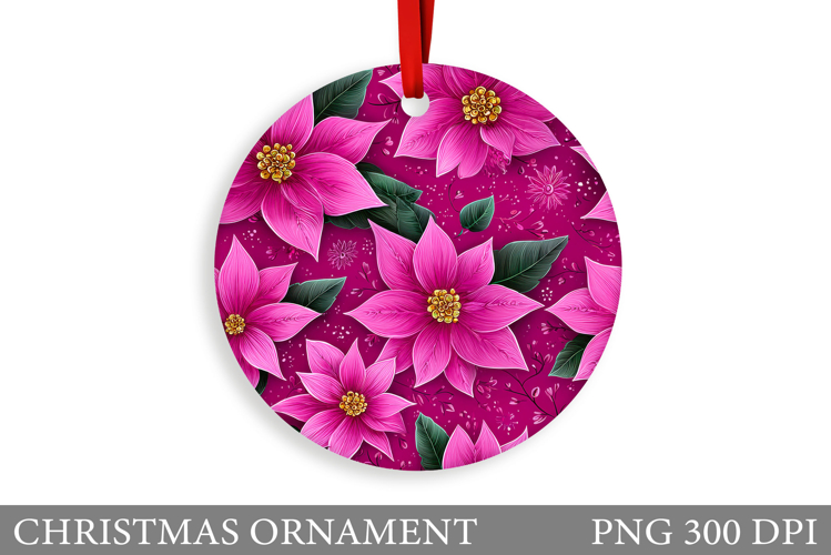 Poinsettia Christmas Ornament. Christmas Ornament Design