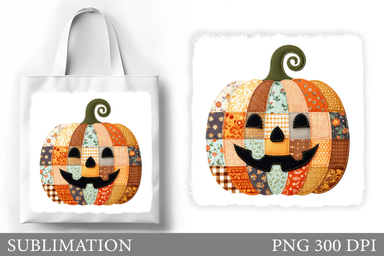 Halloween Pumpkin Sublimation. Halloween Tote Bag Design