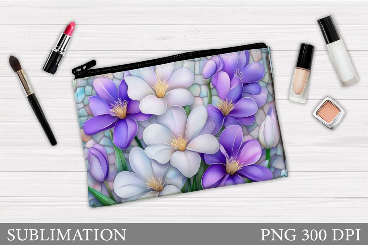 Flowers Makeup Bag Design. Flowers Makeup Pouch Sublimation