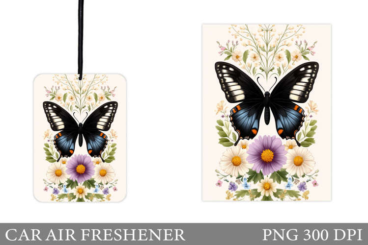 Butterfly Car Air Freshener Design. Butterfly Sublimation