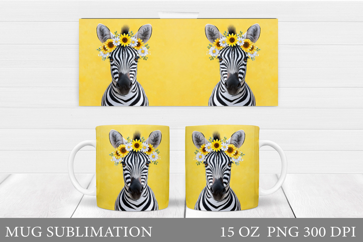 Zebra Mug Wrap Design. Zebra Mug Sublimation