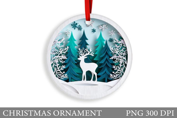 Reindeer Christmas Ornament. Christmas Ornament Sublimation