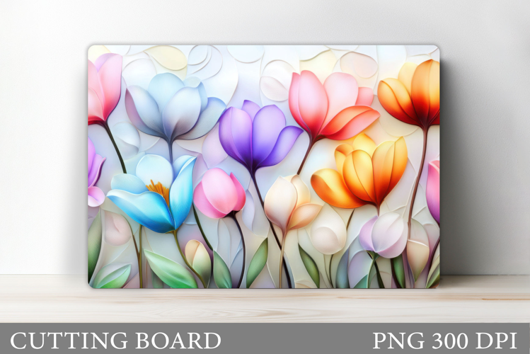 Floral Cutting Board Design. Flowers Cutting Board