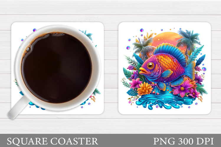 Fish Coaster Sublimation. Fish Sublimation