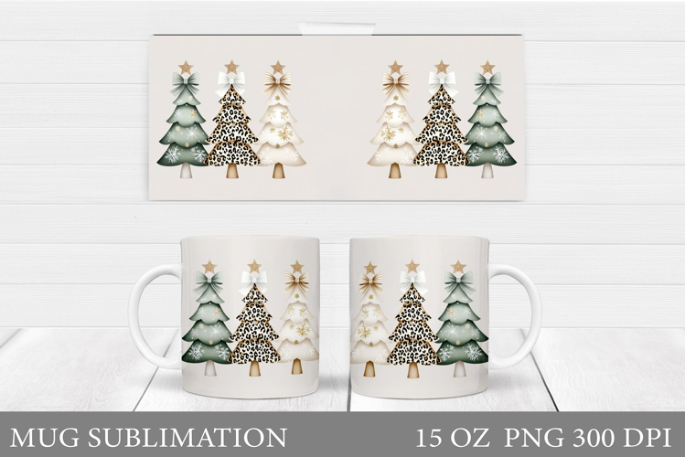 Christmas Tree Mug Design. Christmas Tree Mug Sublimation