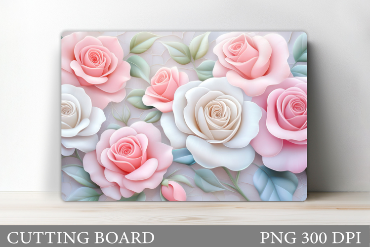 Roses Cutting Board. Flowers Cutting Board Sublimation