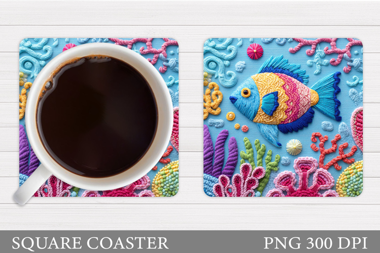 Fish Coaster Sublimation. Cute Fish Sublimation