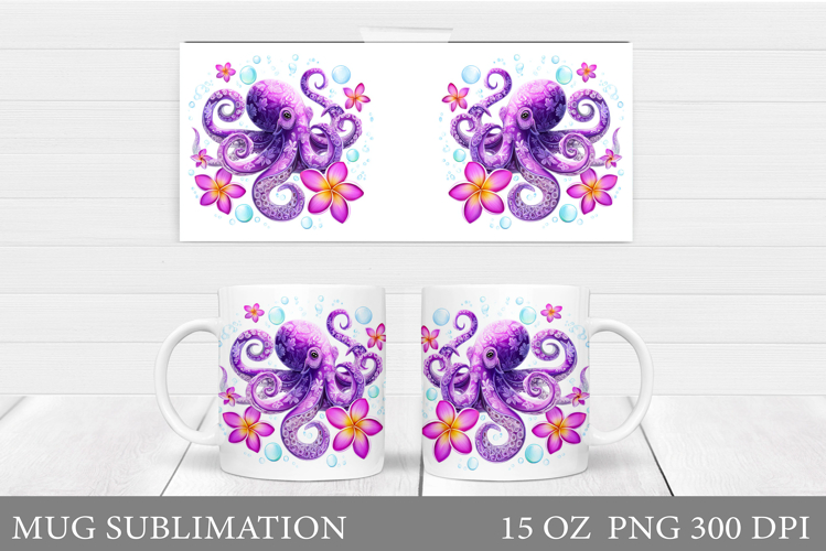 Octopus Mug Design. Octopus Sublimation