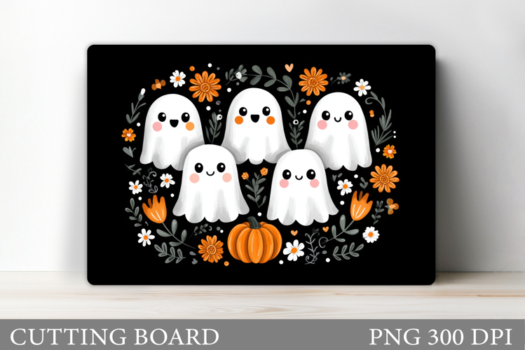 Ghost Cutting Board Sublimation. Halloween Cutting Board