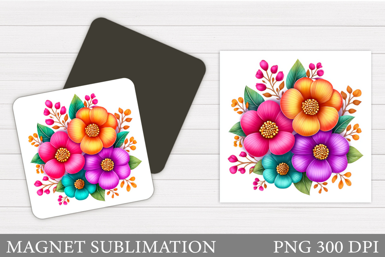 Flowers Magnet Design. Flowers Magnet Sublimation