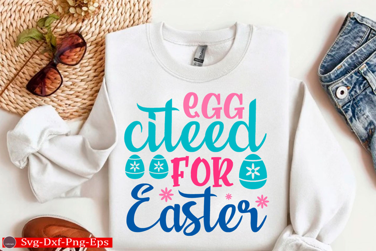 Happy Easter SVG Design Cute Easter Quotes SVG Bunny SVG example image 1