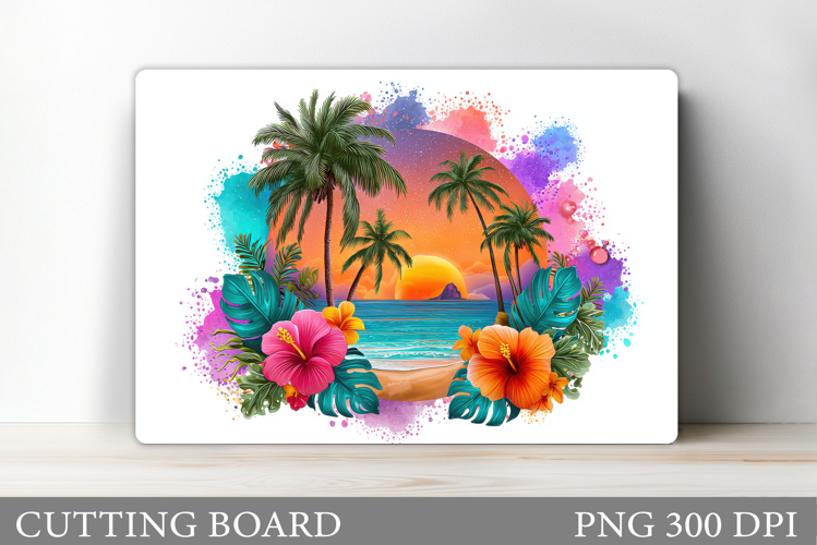 Sea Cutting Board Design. Beach Sublimation example image 1
