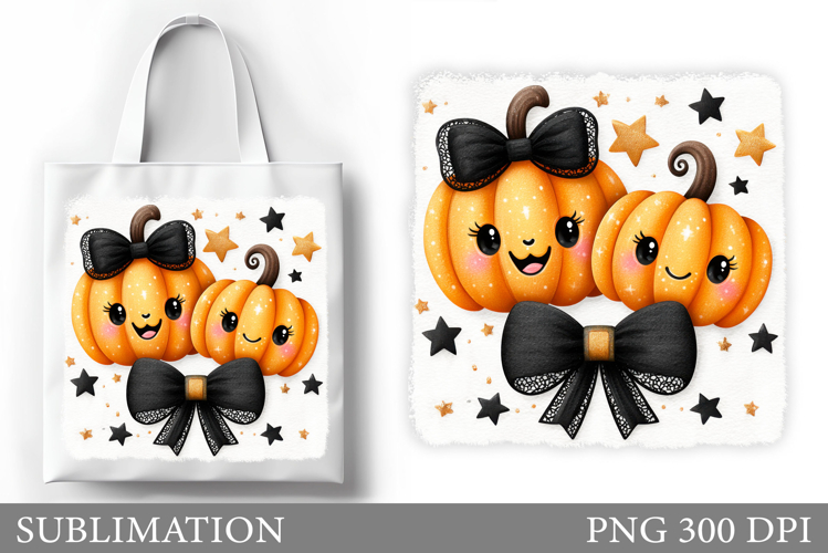 Cute Pumpkin Sublimation. Cute Pumpkin Tote Bag Sublimation